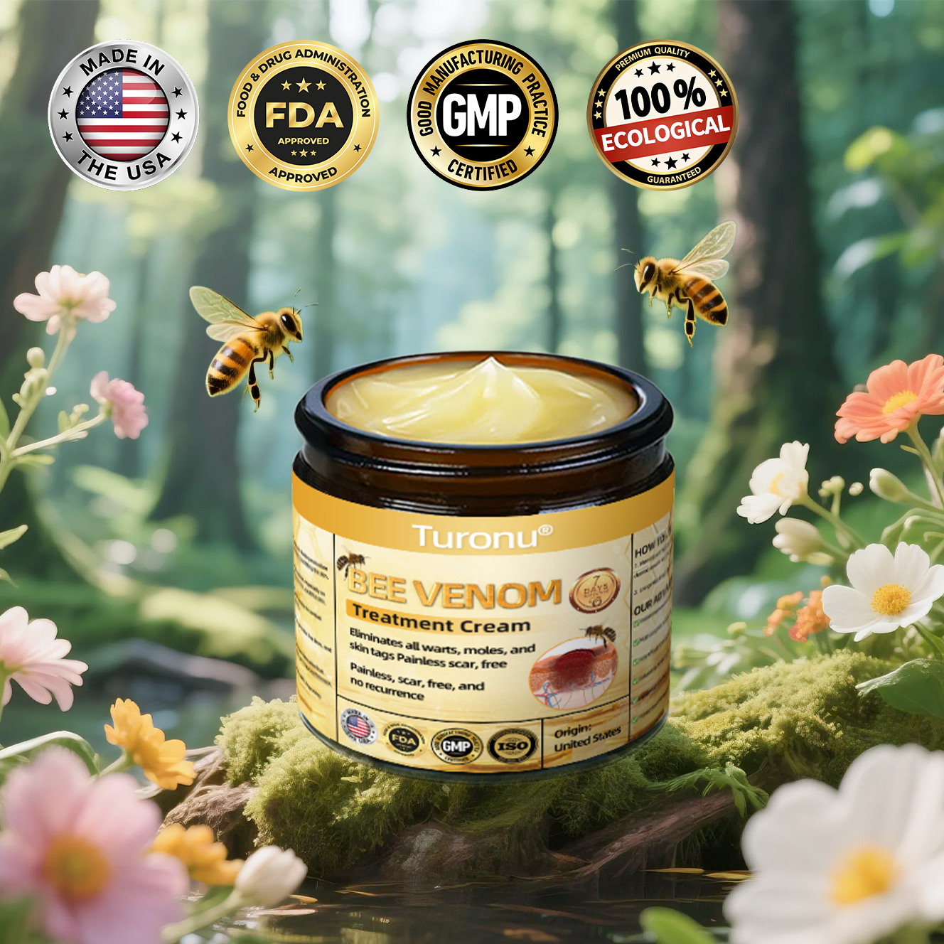 Official Store: Turonu® Bee Venom Skin Treatment Cream👨‍⚕️American Academy of Dermatology (AAD) Approved)💎